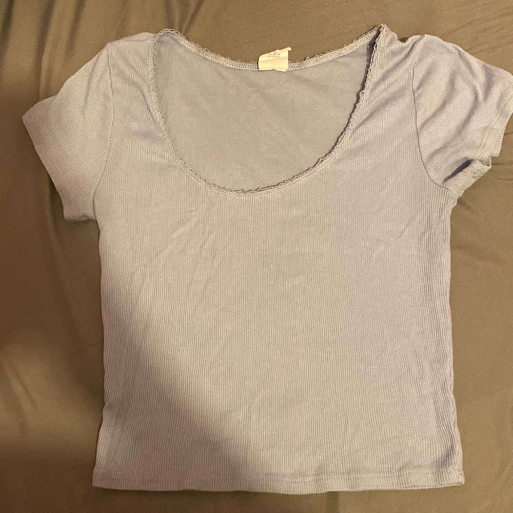 Blue crop top